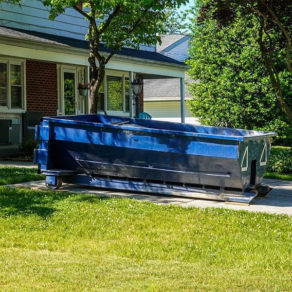 the cost of renting a residential dumpster varies depending upon the size and rental period